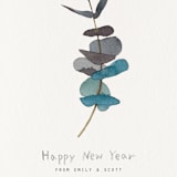 "Eucalyptus" - Holiday Cards in Turquoise by jinseikou - Close-Up