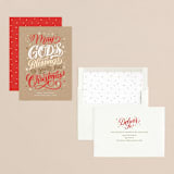 "God's Blessings" - Holiday Cards in Kraft by Laura Bolter - Assembled