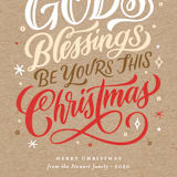 "God's Blessings" - Holiday Cards in Kraft by Laura Bolter - Close-Up