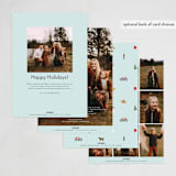 "Little City" - Holiday Cards in Wintermint by Lauren Jinhee - Back of Card Options
