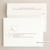 "peace n love sign" - Holiday Cards in Candy Cane by Creo Study - FREE Recipient Addressing