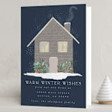 "Warm Winter Wishes" - Holiday Cards in Wintermint by Ashlee Townsend - Folded Card