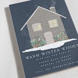 "Warm Winter Wishes" - Holiday Cards in Wintermint by Ashlee Townsend - Detail