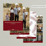 "Evergreen Home" - Holiday Cards in Cardinal by Oma N. Ramkhelawan - Back of Card