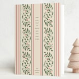 "Holly Wallpaper" - Holiday Cards in Champagne by Baumbirdy - Folded Card