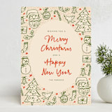 "doodled icons" - Holiday Cards in Stocking by Creo Study - Front
