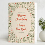 "doodled icons" - Holiday Cards in Stocking by Creo Study - Folded Card