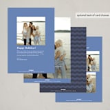 "headline" - Holiday Cards in Starry Night by Carrie Moradi - Back of Card Options