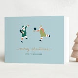 "Pickleball Santa" - Holiday Cards in Aqua by tara berg - Folded Card
