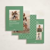 "Snow Globe" - Holiday Cards in Spearmint by Lauren Jinhee - Back of Card Options