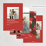 "paper blooms" - Holiday Cards in Crimson by Carrie Moradi - Back of Card Options