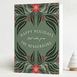 "Bold Foliage" - Holiday Cards in Pine by Katharine Watson - Folded Card
