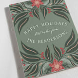 "Bold Foliage" - Holiday Cards in Pine by Katharine Watson - Detail