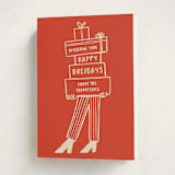 "Presents" - Holiday Cards in Stocking by Claire - Folded Card