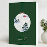 "Snowy Scene Ornament" - Holiday Cards in Fern by Lindsay Megahed - Folded Card