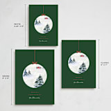 "Snowy Scene Ornament" - Holiday Cards in Fern by Lindsay Megahed - Formats Available
