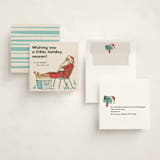 "Chill" - Holiday Cards in Seafoam by Megan Davis - Assembled