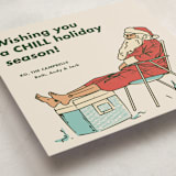 "Chill" - Holiday Cards in Seafoam by Megan Davis - Detail