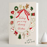 "holiday charms" - Holiday Cards in Linen by Jennifer Lew - Folded Card