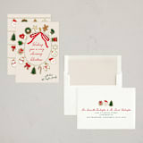 "holiday charms" - Holiday Cards in Linen by Jennifer Lew - Assembled