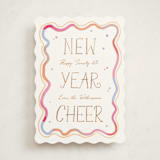 "New year Squiggle" - Holiday Cards in Candy by Creo Study - Front