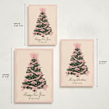 "rococo tree" - Holiday Cards in Rose by Jennifer Lew - Formats Available