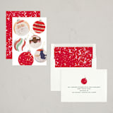 "Santa Ornaments" - Holiday Cards in Snow by Baumbirdy - Assembled
