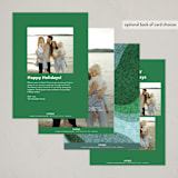 "groovy swirl" - Holiday Cards in Jade by Carrie Moradi - Back of Card Options