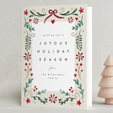 "Charcoal Border" - Holiday Cards in Vanilla by Emily Sabol Goss - Folded Card