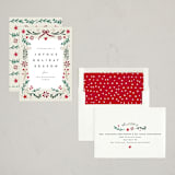 "Charcoal Border" - Holiday Cards in Vanilla by Emily Sabol Goss - Assembled