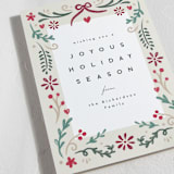 "Charcoal Border" - Holiday Cards in Vanilla by Emily Sabol Goss - Detail