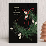 "Wreath" - Holiday Cards in Ivory by Julie Murray - Front