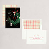 "Wreath" - Holiday Cards in Ivory by Julie Murray - Assembled