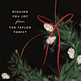 "Wreath" - Holiday Cards in Ivory by Julie Murray - Detail