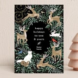 "Woodland Community" - Holiday Cards in Midnight by Alethea and Ruth - Front