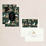 "Woodland Community" - Holiday Cards in Midnight by Alethea and Ruth - Assembled