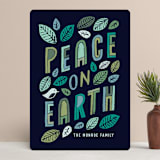 "Green Peace" - Holiday Cards in Midnight by Hooray Creative - Front