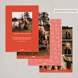 "Allegory" - Holiday Cards in Cardinal by Leia Matt - Back of Card Options