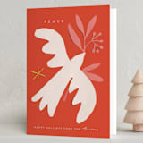 "Allegory" - Holiday Cards in Cardinal by Leia Matt - Folded Card