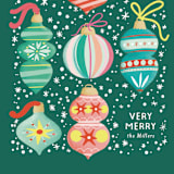 "Bright Baubles" - Holiday Cards in Juniper by Itsy Belle Studio - Close-Up