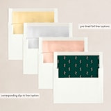 "Peace and Goodwill" - Holiday Cards in Winter Rose by Ana de Sousa - Envelope Liners