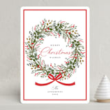 "Christmas Bow" - Holiday Cards in Peppermint by Susan Moyal - Front