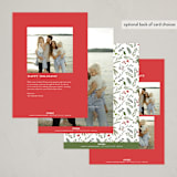 "Christmas Bow" - Holiday Cards in Peppermint by Susan Moyal - Back of Card Options