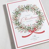 "Christmas Bow" - Holiday Cards in Peppermint by Susan Moyal - Detail