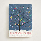 "Peace On Earth" - Holiday Cards in Winter Dusk by Eve Schultz - Front