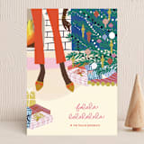 "May Merry" - Holiday Cards in Clementine by Marabou Design - Front