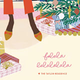 "May Merry" - Holiday Cards in Clementine by Marabou Design - Close-Up
