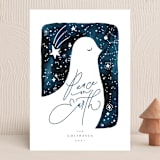 "Dove" - Holiday Cards in Navy by Anastasia Makarova - Front