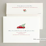 "Dashing Through the Snow" - Holiday Cards in Cranberry by Paper Sun Studio - FREE Recipient Addressing