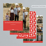 "THREE FRENCH HENS" - Holiday Cards in Cardinal by Melanie Kosuge - Back of Card